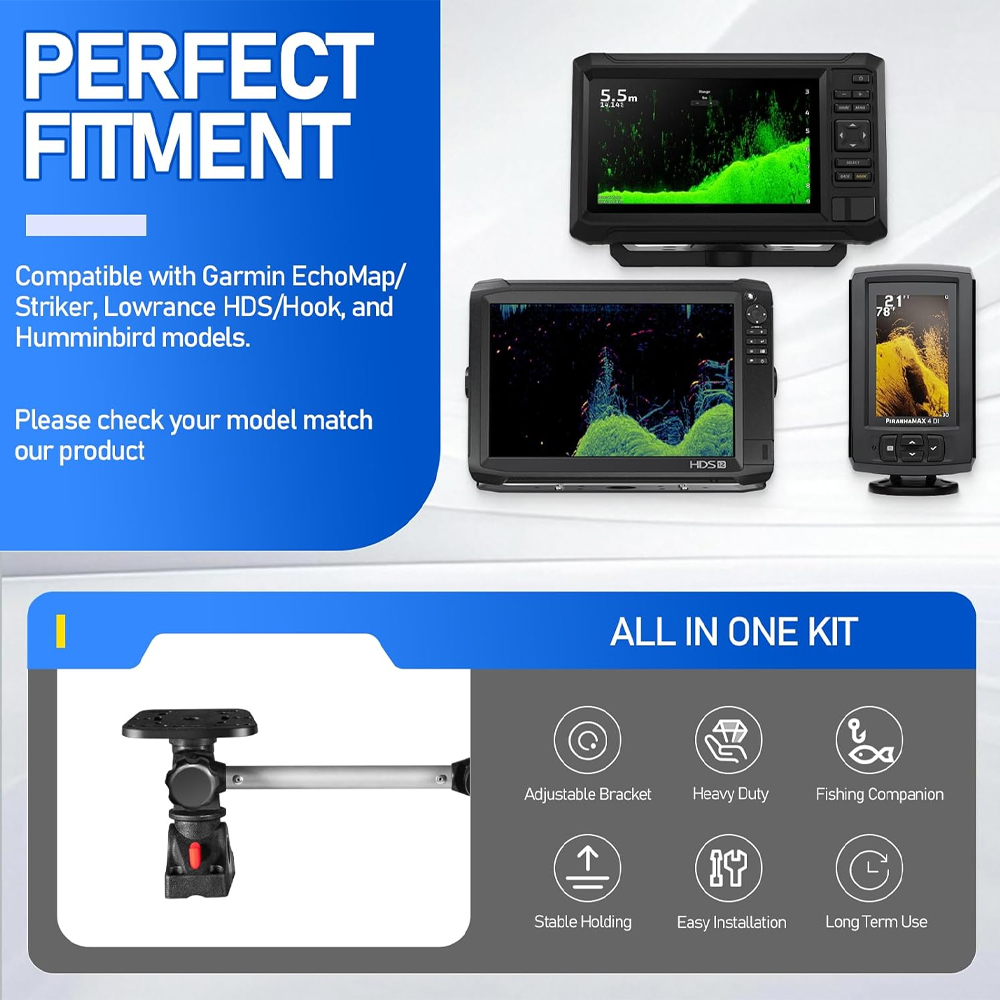 قطعة غيار لحامل جهاز تحديد موا - مراجعة Fish Finder Transducer وسعره