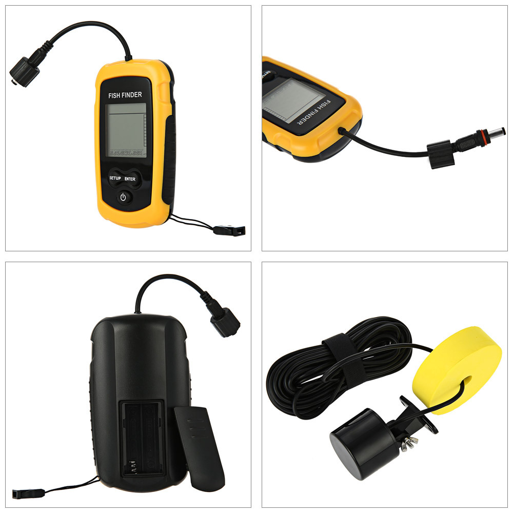 جهاز سونار محمول لتحديد مواقع  - مراجعة Fish Finder Transducer وسعره