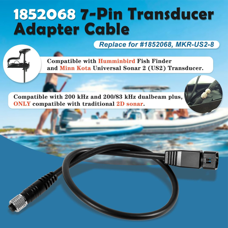 1852068 MKR-US2-8 كابل محول ذو - مراجعة Fish Finder Transducer وسعره