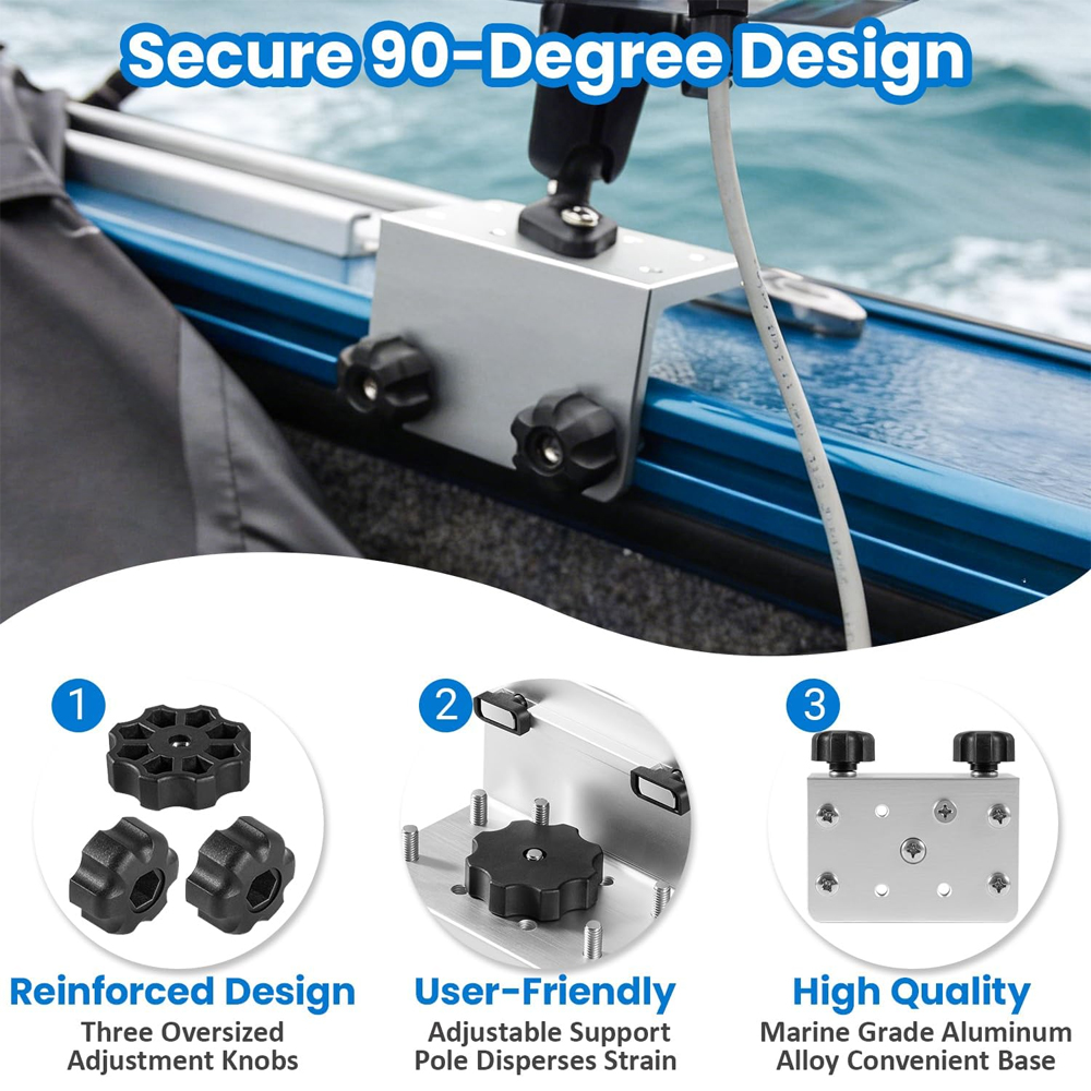عبوتان بسعر 90 °   حوامل تثبيت - مراجعة Fish Finder Mount وسعره